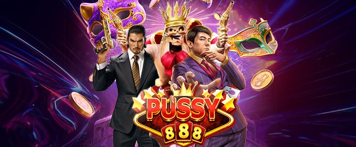 pussy888 logo banner for mega888freecredit